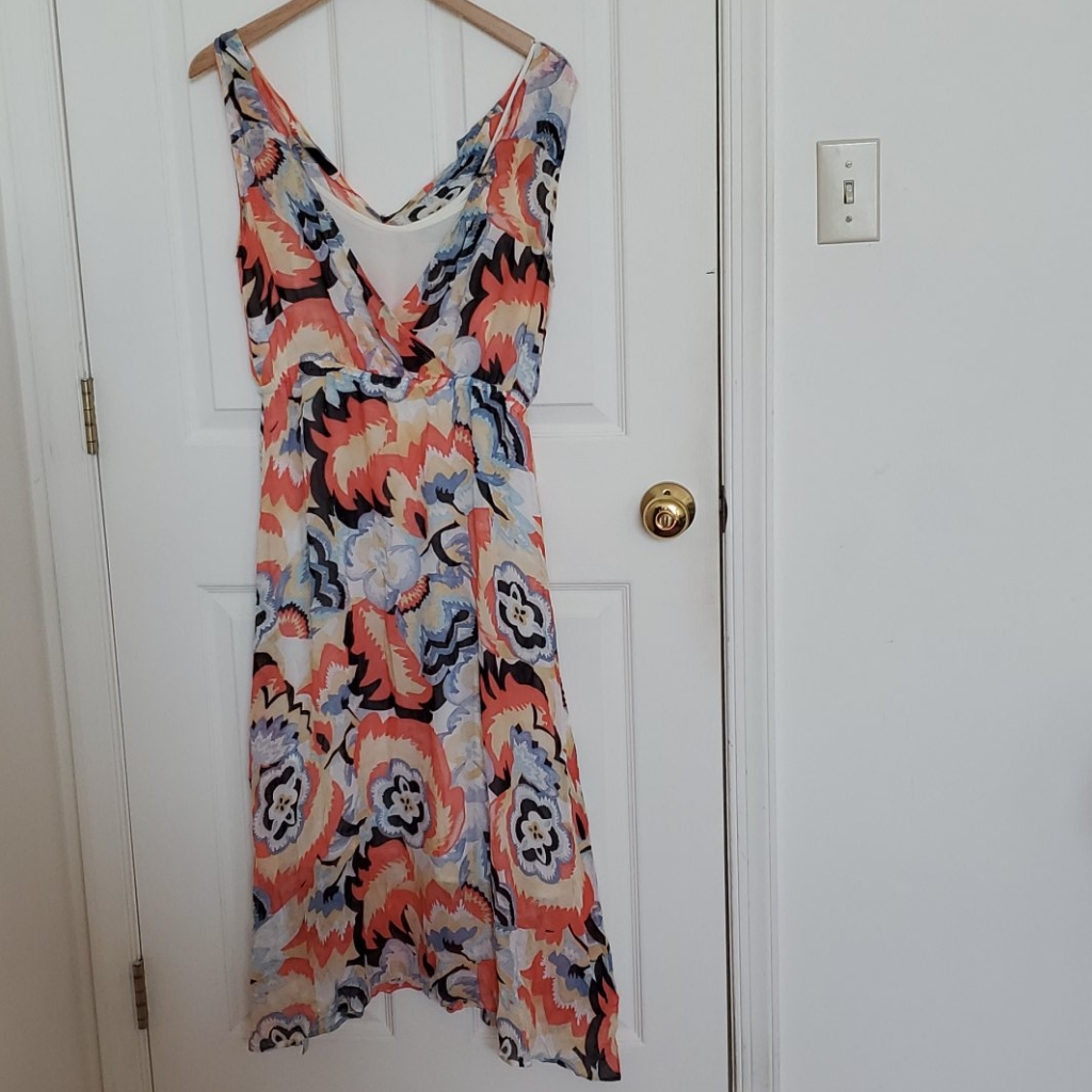 Lucky Brand Sleeveless Print Midi Dress